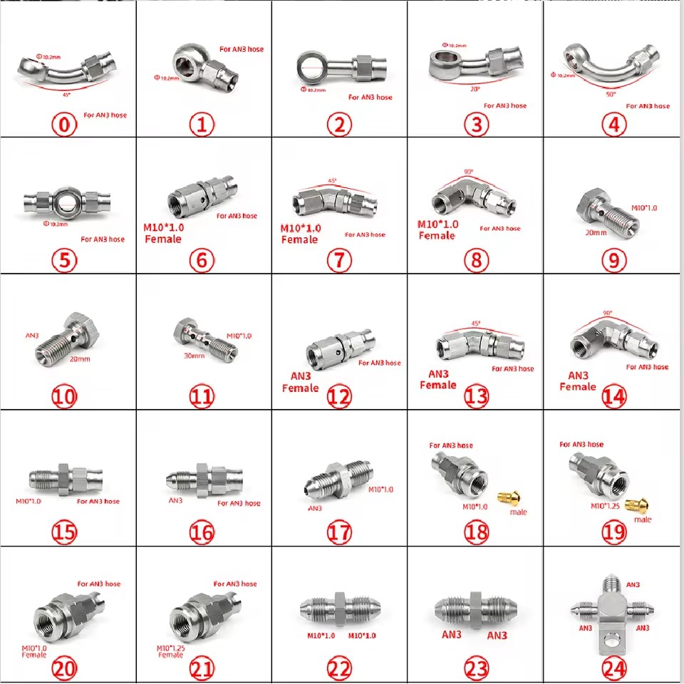 01PC AN3 AN4 Manguera de Freno - Brake Line Motorcycle reseña y precio
